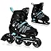 Nils Extreme SMJ Sport ABEC9 NH11912 Patins à Glace 2 en 1 réglables pour Enfant Bleu, Noir/Bleu., 31-34