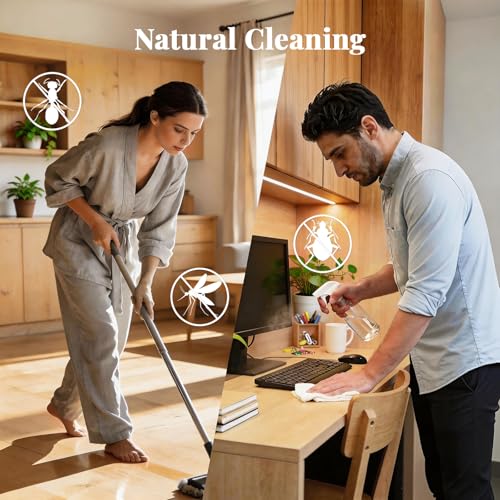 Image of HIQILI Tea Tree Oil 32 Fl Oz, for Skin, Hair, Nail, Diffuser, Soap Making, Includes Four Portable Decanters