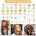 314 Pcs Hair Jewelry for Women Loc Jewelry for Hair Dreadlocks, Aluminum Gold Hair Charm for Braids, Dreadlock Accessories Hairs Decoration with Ring Cuffs Charms for Hairs Braids Accessories
