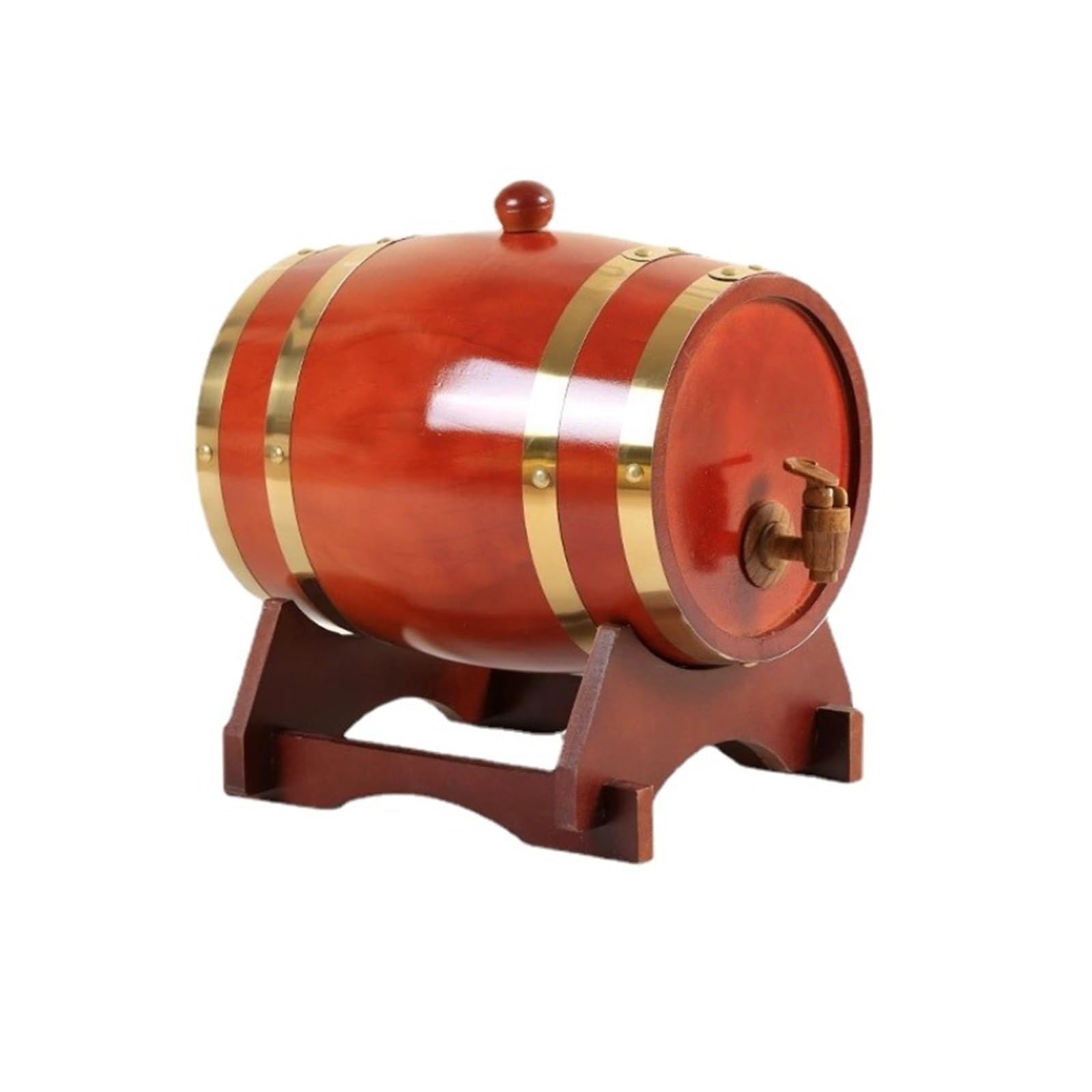 Botte di legno di rovere, per uso domestico, per vino rosso, serbatoio interno, barile per vino, barbecue, birra, vino (1,5 L)