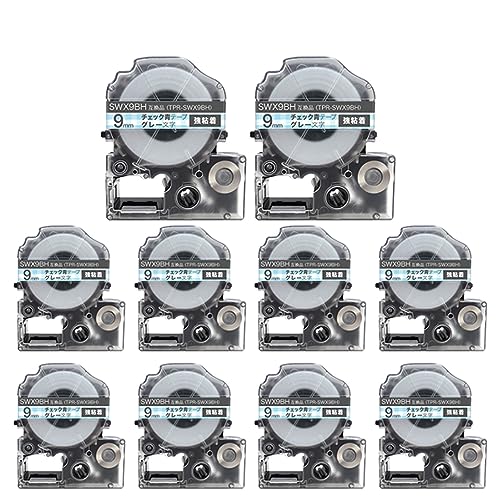 �L���O�W���p �e�v�� PRO �݊� �e�[�v�J�[�g���b�W SWX9BH 9mm �͗l���x�� ���S�� 10�Z�b�g �`�F�b�N�e�[�v �O���[����