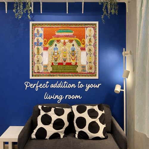 Image of 91 Knots | Lord Jagannath, Subhadra and Balabhadra 1000 Pieces Premium Wooden Jigsaw Puzzle for Adults and Kids 12+ Years | Painting Puzzle with Unique Cuts | Festival Gifts for Parents and Friends