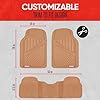 Motor Trend FlexTough Performance All Weather Rubber Car Floor Mats - 3 Piece Floor Mats Automotive Liners for Cars Truck SUV, Heavy-Duty Waterproof (Beige) #1