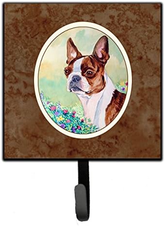 Caroline's Treasures 7222SH4 Red and White Boston Terrier Leash or Key Holder, Wall Hooks, Key Hooks Holder, Coat Rack Wall Mount, Coat Hooks, Hooks for Hanging Keys, Towels, Aprons, Leashes, image 2