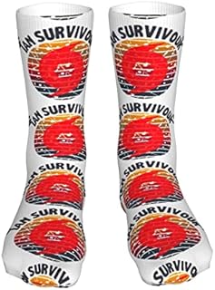 883 Compression Socks I Survived Hurricane Ian Athletic Socks Non Slip Crew Socks Comfort Calf Socks For Jogging Walking Trekking 40cm