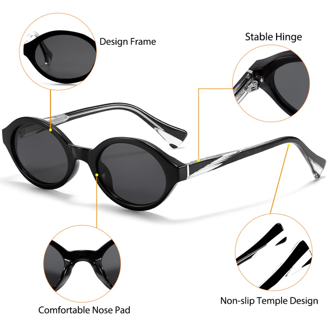 Retro damskie owalne okulary przeciwsłoneczne z grubymi ramkami męskie outdoorowe moda do jazdy na świeżym powietrzu Uv40
