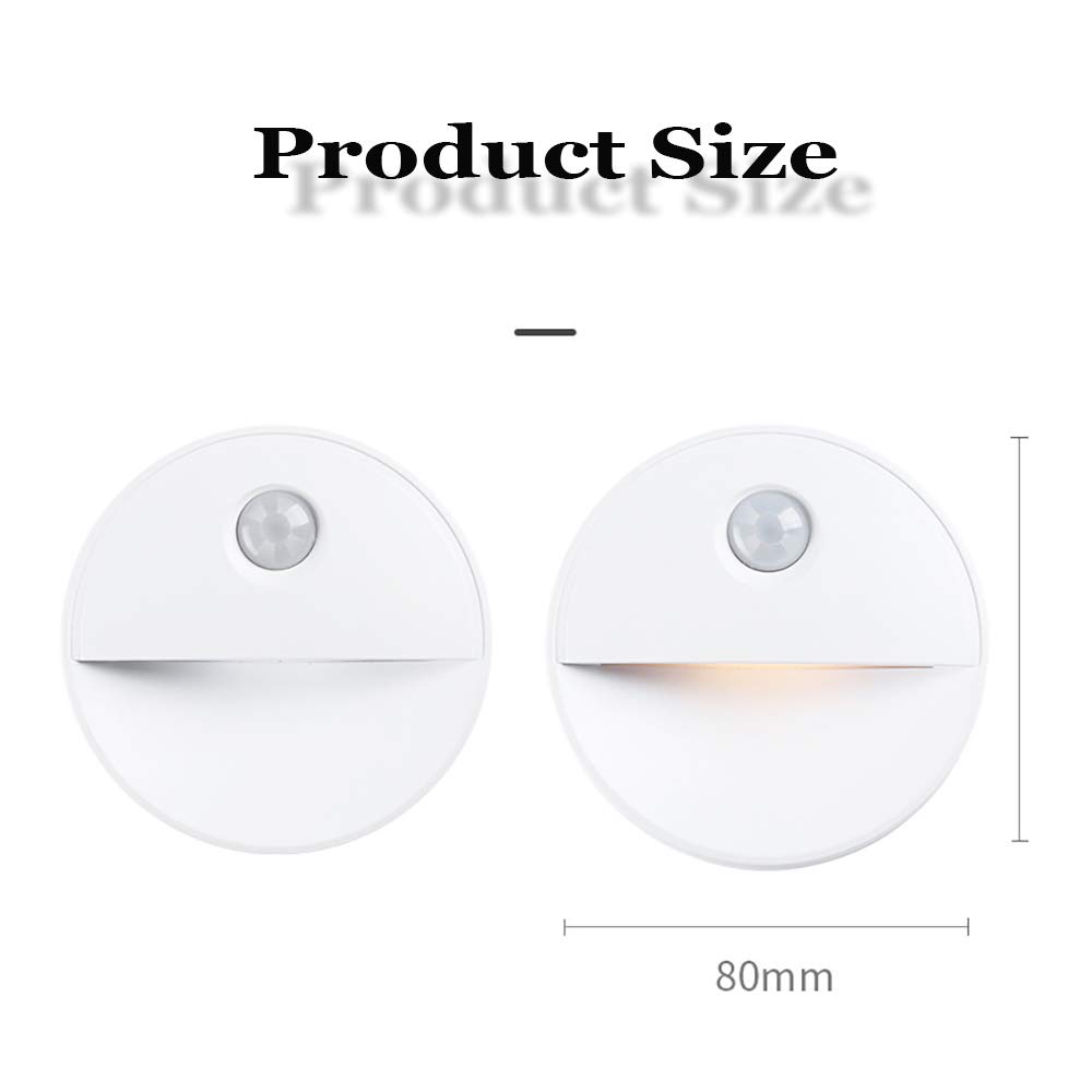 La luz del Sensor, Armario de luz, luz de Noche LED portátil, 2 súper Brillante Leds, Batería, inalámbrica, Stick-On, en Cualquier Lugar luz Nocturna (3 Pack),Warm Light