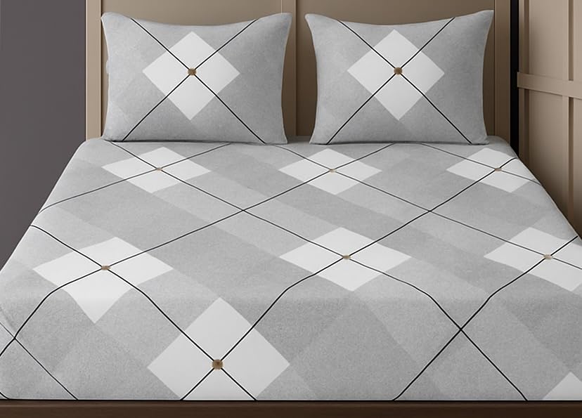 Image of Ultra-Soft Luxury AC Comforter Set Double Bed | 90x100 Inch | Includes 1 Comforter, 1 Bedsheet & 2 Pillow Covers | All-Season Premium Bedding Set (Graphix)