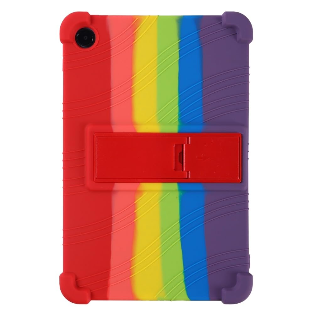 Generic etui kompatybilne z Xiaomi Mi Pad 5 Pro (kolor: tęczowy) odporna na wstrząsy silikonowa tylna obudowa stojak pokrowiec