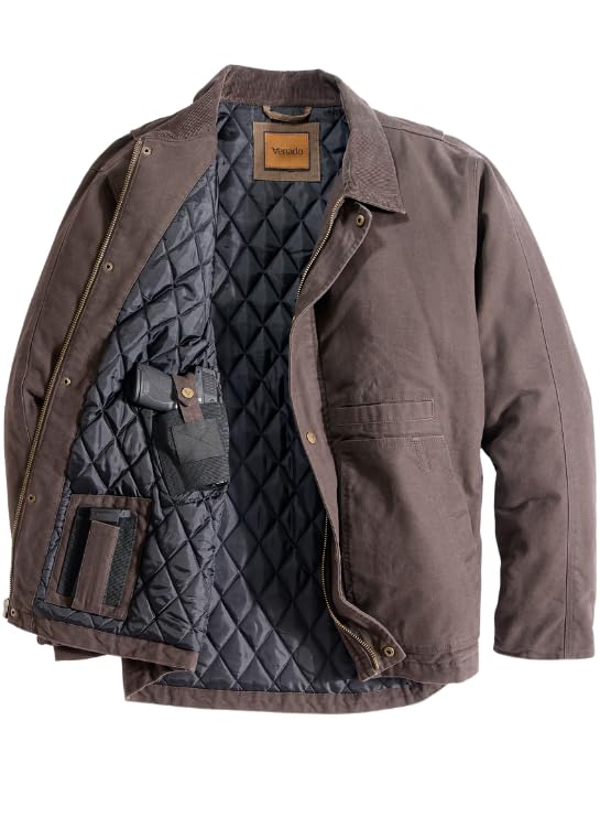 Image of Venado Concealed Carry Jacket for Men - Heavy Duty Canvas - Conceal Carry Pockets