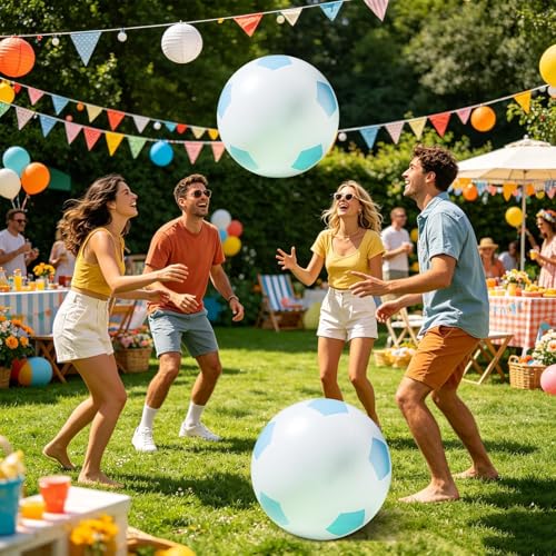 Fútbol inflable de 60cm extra grande con material elástico para playa 3