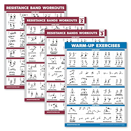 Palace Learning Widerstandsbänder Workout-Poster, 4 Stück