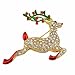 Gillberry Christmas snowman tree brooch pin Christmas gifts (Gold)