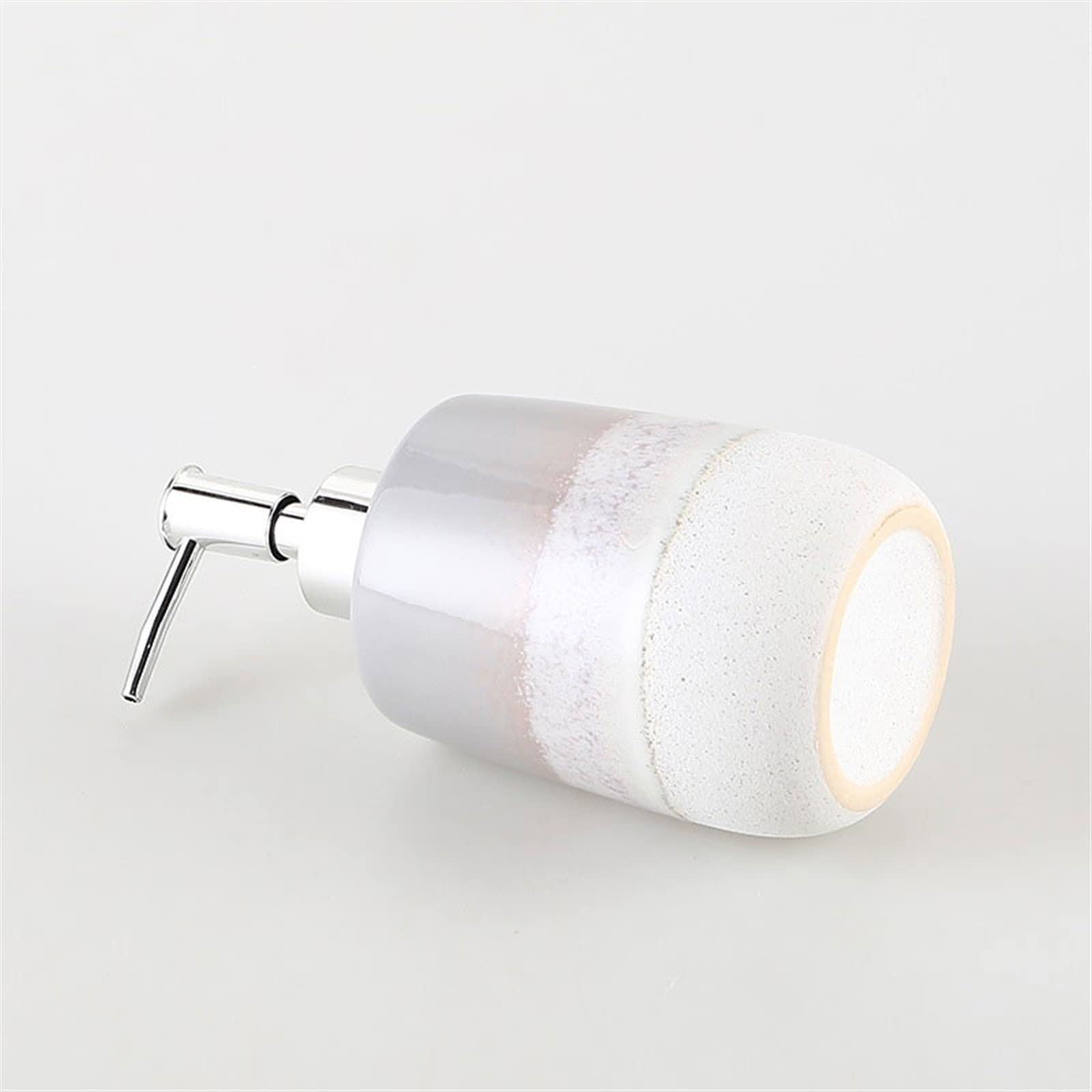 Distributeur de Savon pour Salle de Bain 400 ML, Flacon Pompe à Pression en céramique à Couleur Progressive, Multifonctionnel, Distributeur de Lotion pour la Cuisine