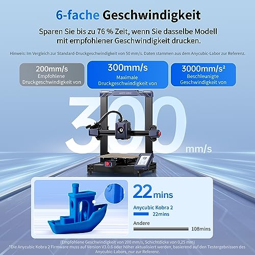Anycubic Kobra 2 3D-Drucker mit Hochgeschwindigkeit und Auto-Leveling