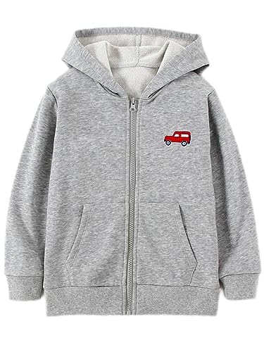 Image of HILEELANG Boy Hoodie Sweatshirt Zip-Up Cotton Casual Pocket Jacket Spring Fall Clothes