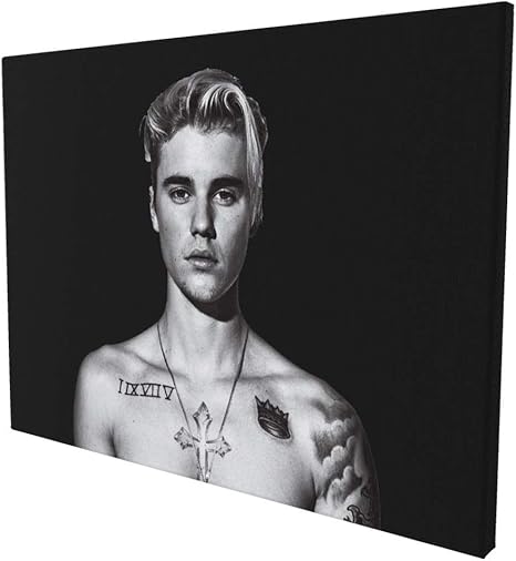 Amazon Co Jp Justin Bieber ジャスティン ビーバー フレーム装飾画 絵 壁画 ソファの背景絵画 タペストリー 美術室 モダンアート 軽くて取り付けやすい おしゃれ 贈り物 サイズ30 40cm 額縁なし ホーム キッチン