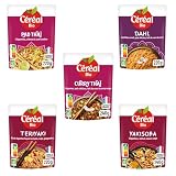CÉRÉAL BIO – Lot de 5 Plats Cuisinés Végétariens Bio – Nouilles, Riz, Légumes & Épices – P...