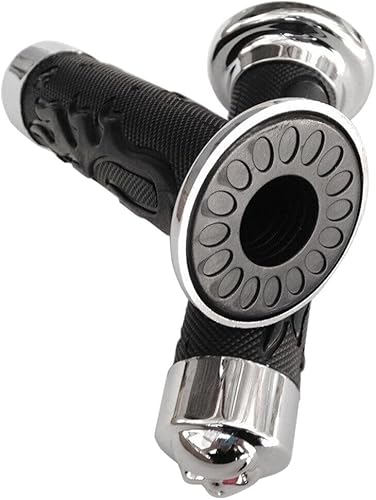 Miniatura 4 de HTTMT - Puños de 78 pulgadas WATERCRAFTS Flame Gel Style Thinner Wall Skull NEGRO PN XH4071-NEGRO