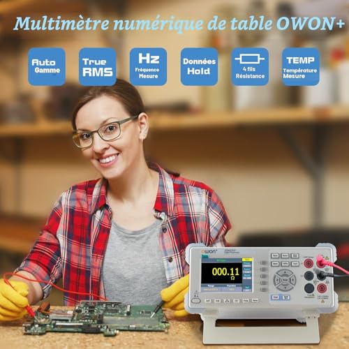 Multimètre numérique portable OWON XDM2041 d'établi 55000 points avec écran LCD 3.7 pouces - 2