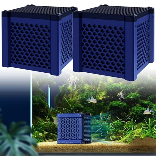 CUVZORA Clever Cube Lot de 2 cubes de charbon actif pour filtre à eau et bac à eau, filtre à charbon actif, cubes de purification de l'eau pour aquarium, étang et chevaux