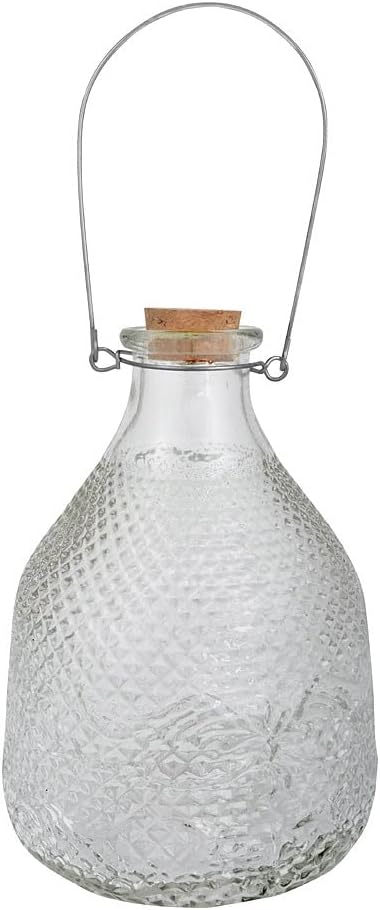 Esschert Design EG21 Wasp Trap Clear Hobnail Glass, Large, 8.75" H