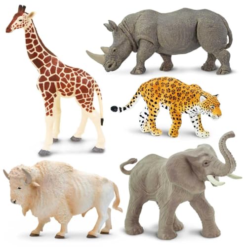 Safari Ltd. Zoo Animal Toy Set - 5 Wildlife Figurines for Kids Ages 3+