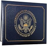 US Citizenship Certificate Holder | US Citizenship Gifts | 2023 Naturalization Certificate Padded Ho