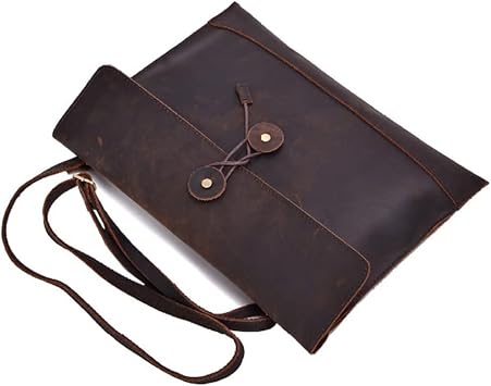 Genuine Leather Men Shoulder Bag Leather Messenger Bags Mens Casual Crossbody Bag Bags Clutch Brown,A-One Size