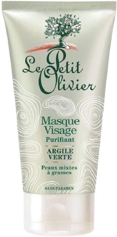 Le Petit Olivier Green Clay and Tea Tree Essential Oil Face Mask, 75 ml