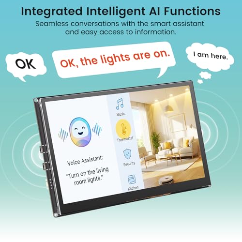 Image of ELECROW ESP32 Display 1024x600, 10.1 Inch HMI ESP32-P4 IPS Touch Screen, Support AI Speech Interaction, ESP32-P4 Dual-Core Processor, Up to 400MHz, Compatible with Arduino, ESP-IDF (Without Camera)