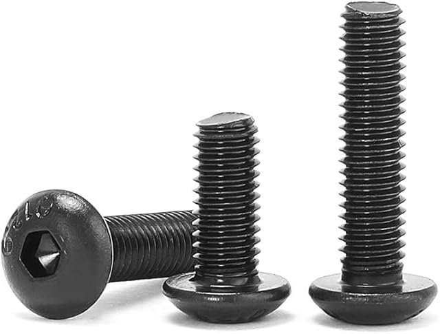 PERFOSREW Allen Screws 12.9 Grade High Strength Black Alloy Steel Hex Socket Cap Round Head Machine Screws M6×40mm,10 pcs