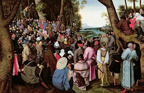 Cuadro la predicazione del Battista: imagen art painting en lienzo de 60x90cm para salón