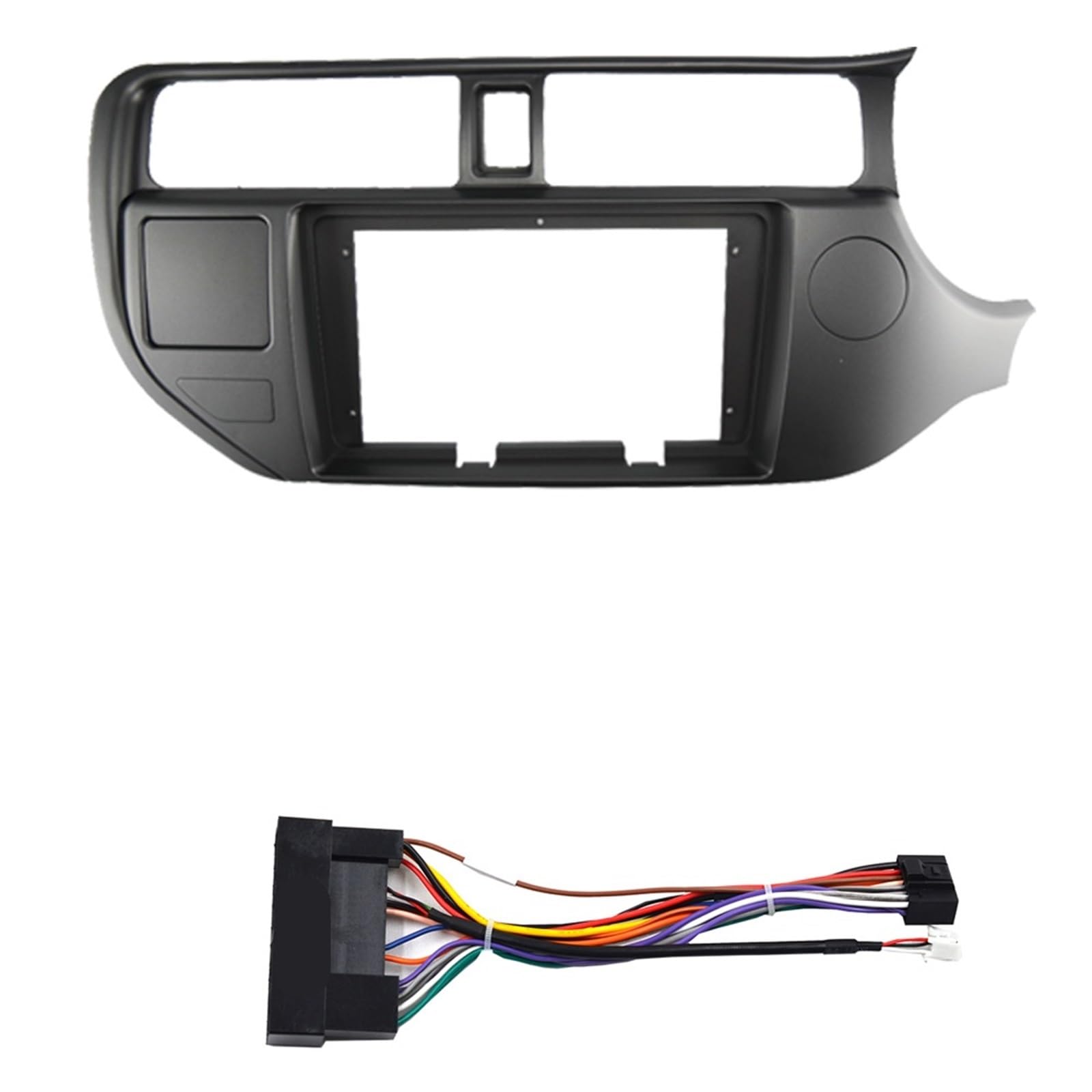 Compatible con KIA Rio Compatible con KIA 2012-2015 Marco de Panel de Montaje estéreo para Radio de 9 Pulgadas Marco de Radio para Coche 2 DIN de 9 Pulgadas Marcos para Dispositivos(Right Cord)