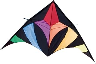 HQ Flowtail Delta 600 XL- 79 Inch Single - Line Sport Kite, Color: Rainbow - Active Outdoor Fun for Ages 12 and Up