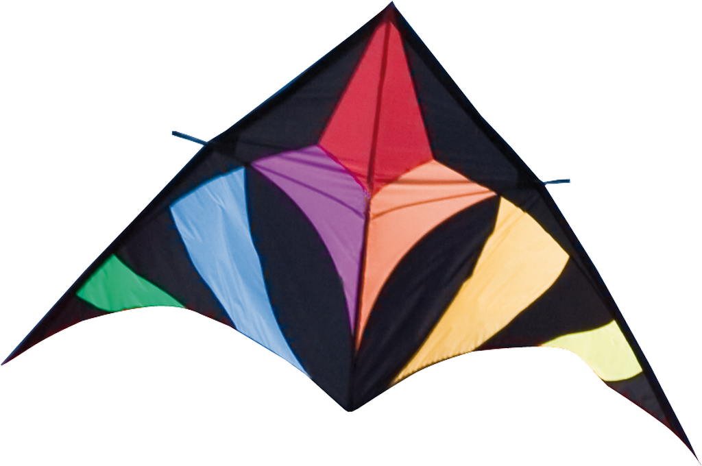 Flowtail Delta 600 XL- 79 Inch Single - Line Sport Kite, Color: Rainbow - Active Outdoor Fun for Ages 12 and Up