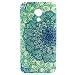 Moto G 2nd Generation Case, Sophia Shop Premium Slim Fit Flexible TPU Case for Motorola Moto G 2nd Generation Case, Ultra Slim TPU Soft Rubber Cover Case, Scratchproof, Shock Absorbent, Shatterproof, Anti-slip [Portrait Style] [Tribal Pattern] [Flower Pattern] [Fashion Pattern] [Text Pattern] [Totem Pattern] Protective Skin Case Fashion Style Colorful Painted TPU Case Soft Rubber Back Cover Protector Skin (Green Flower)