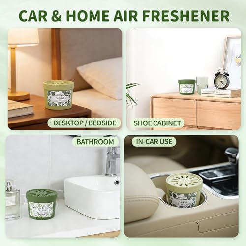 Diffusers for Home Lemon Scent 2 Pack, Bathroom Diffuser Round Shape for Office, Air Freshener Diffuser Gel Leak-Proof Car & Room, Bathroom Scent Diffuser for Friends and Family by Saussavita - Image 8