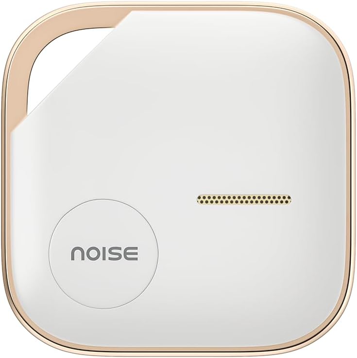 Noise Tag 1: India's 1st Tracker Compatible with Android Google Find My Device & Apple Find My Network, 90dB Ring Volume, 30M Outdoor Range, 1 Year Battery, Tracking for Keys, Wallets & More (Ivory)