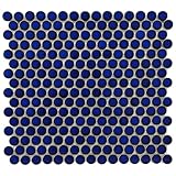 Merola Tile Hudson Penny Round Blue Eye 11-7/8' x 12-5/8' Porcelain Floor and Wall Tile