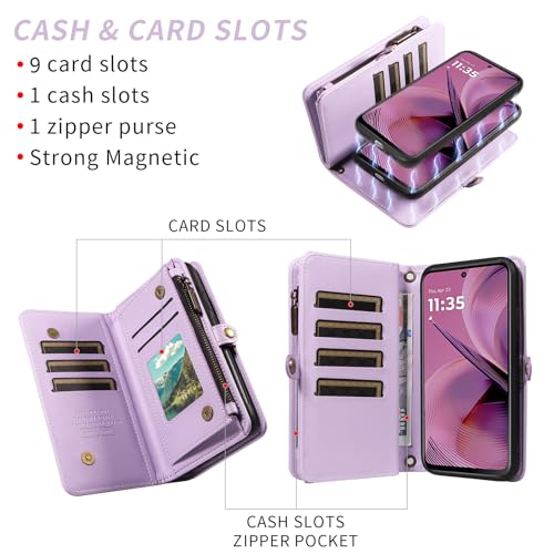 Coque Moto G55 Asuwish violette pour éviter les rayures d'écran