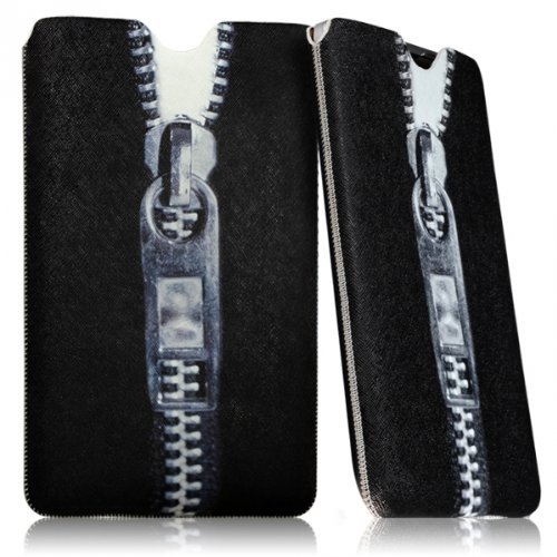 Seluxion LM01-Funda universal con lengüeta extractora, diseño de cremallera, para tablet HP Slate 7, VoiceTab Voice Tab 7 Slate 7