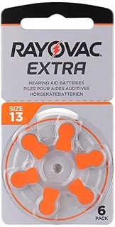 بطاريات رايوفاك اكسترا بأداء عالي لأداة المساعدة على السمع من ريوفاك - 6 قطع (اكسترا، مقاس 13)