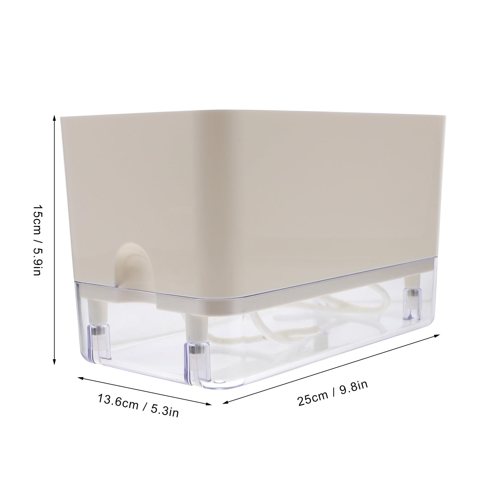 SHINEOFI Récipient à Arrosage Automatique pour Plantes D'intérieur Corde D'irrigation, Pot en Plastique Blanc sans Risque de Casse, Adapté pour Usage Intérieur et Extérieur