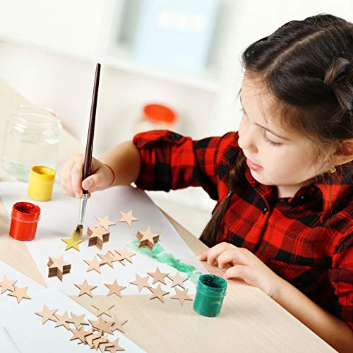 500 Pieces Star Shape Unfinished Wood Pieces, Blank Wood Pieces Wooden Cutouts Ornaments For Memorial Day Independence 4Th Of July Patriotic Craft Project And Decoration (1.5 Inch) #TOP7