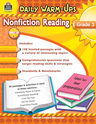 Teacher Created Resources Daily Warm-Ups: Nonfiction Reading, Grade 3