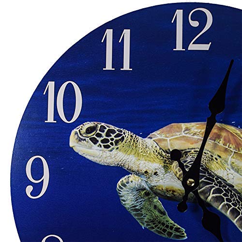 Sea Creations New 13"X13" Turtle Wood Wall Clock Home Wall Decor Marine Coastal Nautical Beach #TOP4