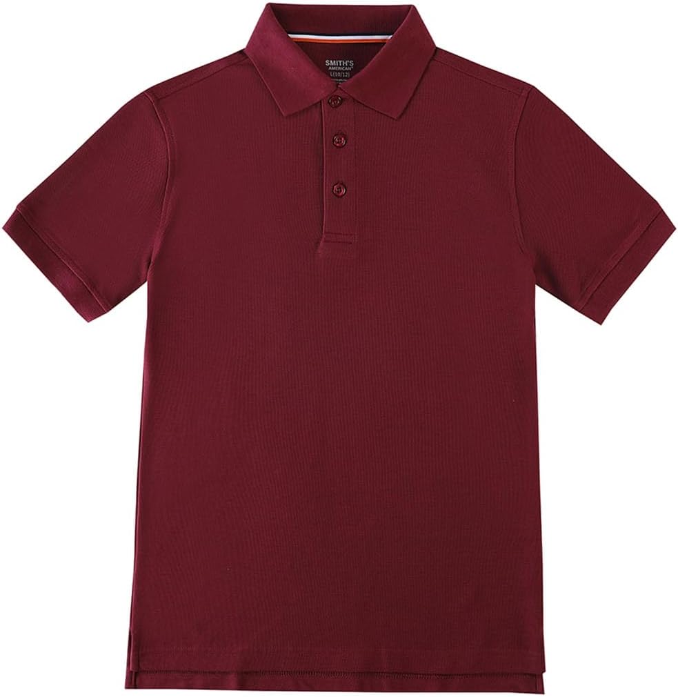 Smith's American Boys' S/S Polo Shirt - Burgundy, 3t