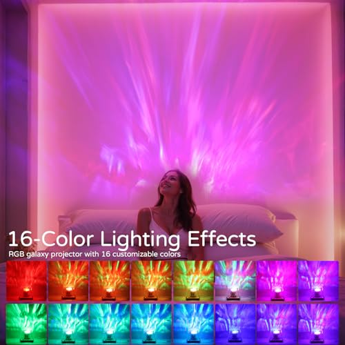 Image of Northern Lights Projector,4.5 inch Aurora Light Projector Luminorthe Cube Lamp Mood Ambient Lighting with 16 Colors and Aurora Drift Effects for Room Decor Teen Girl Gifts Classroom