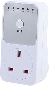 Holibanna Electronic Timer Plug Red uces Long-term Power Consumption for Indoor Use Countdown Outlet with 1-10 Hour Mechanical Timer and Prevents Overcharging Suitable for Fans